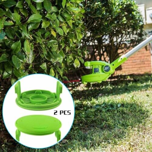 2Pcs Trimmer Spool Line Cap Cover 3411546A-6 For 29092 Greenworks 21332 21222A 21602 21062 21132 21242 21282 21312 21302 21342