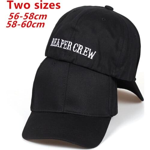 Brand Black Hats Sons Of Anarchy For Reaper Crew Fitted Baseball Cap Women Men Letters Embroidered Hat Hip Hop Hat For Men