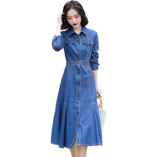 Модные джинсовые платья BHIGJYT China At AliExpress