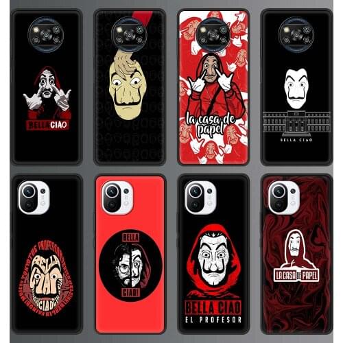 Phone Case For Xiaomi Poco X3 NFC F3 11 Mi 10T Pro 9T Note 10 Lite 5G Silicone Coque Back Cover La Casa De Papel Money Heist