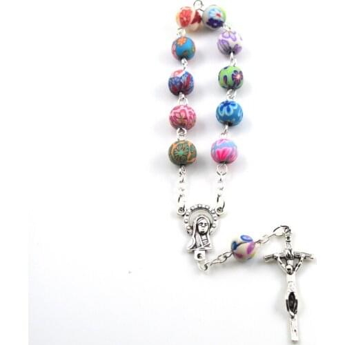 1 Piece Colorful Polymer Bead Decade Rosary