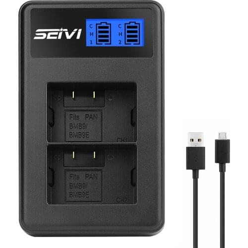 Dmw-Bmb9E USB Dual Charger for Panasonic DMWBMB9 DMW-BMB9 For Panasonic Lumix Dmc Fz40K Fz45K Fz47K Fz48K Fz60 Fz70 Fz100 Fz150