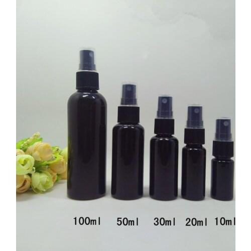 50PCS 30ML 100ML Black Plastic Spray Bottles Men Sprayer Empty Perfume Masculino Lotion Cosmetic Containers 10ml 20ml 50ml 60ml