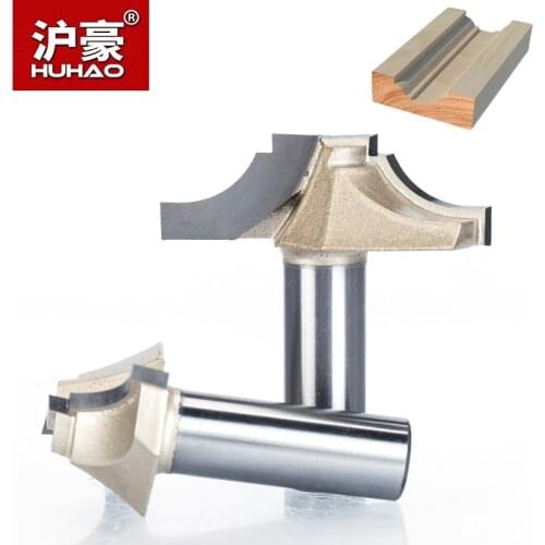 HUHAO 1pc 1/2" Shank Trimmer Router Bits For Wood Tungsten Carbide Woodworking Engraving Endmill Tools For Hard Wood MDF