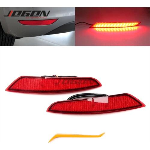 Red For VW GOLF 6 MK6 VI 2009- 2013 NOT R GTI Car LED Rear Bumper Dynamic Turn Signal Light Reflector Fog Braking Light Lamp