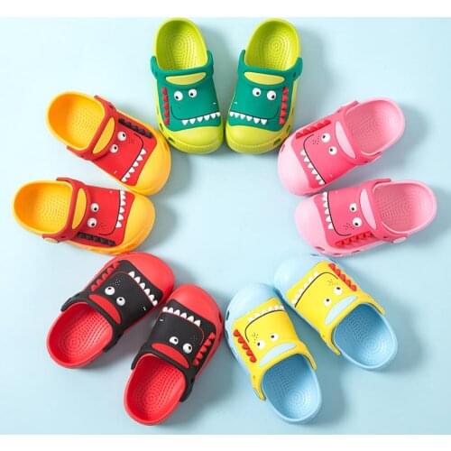 Summer Kids Baby Sandals Children Dinosaur Beach Slippers Holes Breathable Shoes