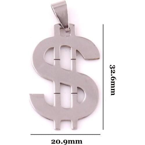 Fashion Stainless Steel dollar sign pendant