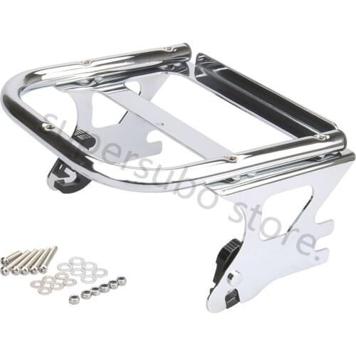 Motorcycle Chromed Detachable 2 up Tour Pak Pack Rack for harley street Glide roadking 97-08