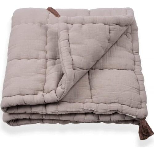 Muslin Kids Playing Mat ECRU SMOKED MINK POWDER PINK MINT GREEN INDIGO BLUE GREY COPPER Fabric Cute Pretty Darling Melodious