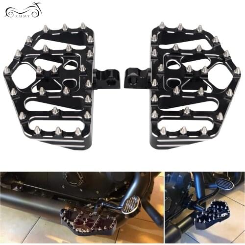 MX Wide Fat Foot Pegs Floorboard For Harley Electra Glide Classic FLHTC FLHT Road King FLHR Softail Fatboy Dyna Fat Bob FXDF