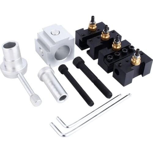 Mini Quick Change Tool Post Blade Holder Kit Set for 7 x10/12/14 Universal CNC Lathes EB Milling Cutter Adapters High Quality
