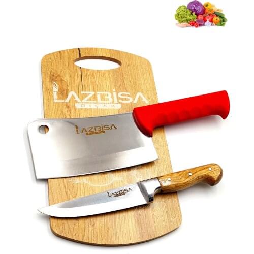Lazbisa Riding On Kitchen Knife Set Line Armor Meat Bread Vegetable Butcher knife