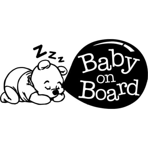 17.8*8.4CM "BABY ON BOARD" Cute Cartoon Car Sticker Tail Warning Logo Decals C4-0877