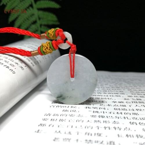 CYNSFJA Real Certified Natural Grade A Emerald Jade Lucky Amulets Wealthy Jade Pendant High Quality Hand Carved Best Gift