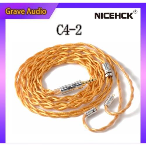 NiceHCK C4-2 Cable 5N Silver Plated Copper and Copper-Silver Alloy Mixed 3.5/2.5/4.4mm MMCX/0.78mm/NX7 2Pin For LZ A7 MK3 ST-10s