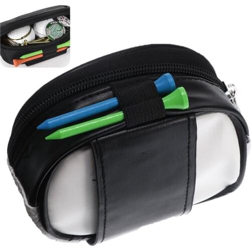New Outdoor Portable Small Golf Ball Bag Golf Tees Holder Carrying Storage Case Pouch With Swivel Waist Belt Clip Waist Belt Bag