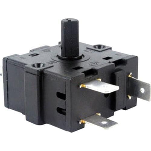 16A 3Pin 5Pin AC Electric Heater Gear Knob Switch 4Gear Rotary Selector Thermostat Switch 3Gear Temperature Control Switch 250V