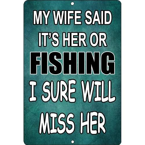 Rogue River Tactical Funny Fishing Boat Metal Tin Sign Wall Decor Man Cave Bar