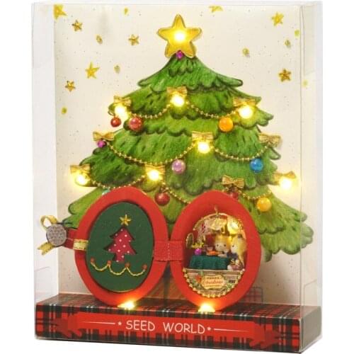 DIY Dollhouse Cottage Seed World Handmade House Making Assembled Model Creative Christmas Girl Gift P213