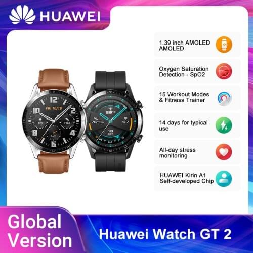 Oranginal HUAWEI Watch GT 2 Smart Watch GT2 Waterproof Heart Rate Measurement With GPS Sleep Sport Tracker For Android IOS
