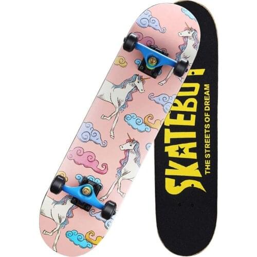 Standard Skateboard31"x8"Complete Skateboard Set 7-Layer Maple Skateboard Concave Design ABEC-11 Precision Bearing, Load 180KG