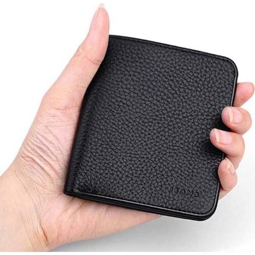 William Polo Leather Mens short wallet multifunctional business coin pocket ultra thin card bag fashion mens Mini Wallet PL149