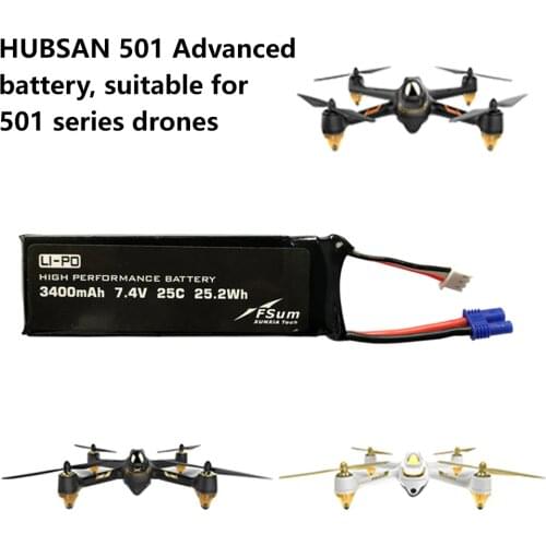 High performance Upgraded LiPo battery 7.4V 3400mAh for Hubsan H501A H501S H501C More than 30 minutes