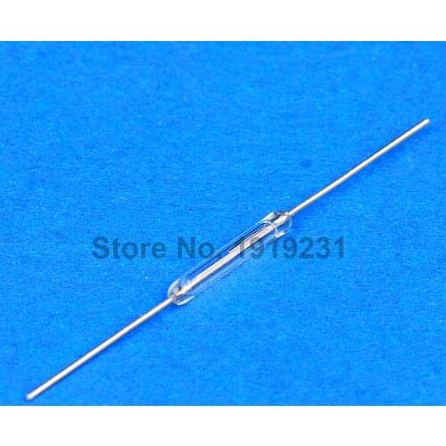 100PCS Reed Switch 2X14MM GLASS White Color N/O Low Voltage Current