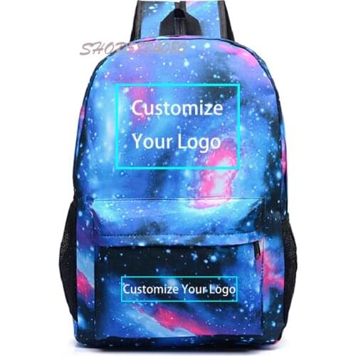 Custom-made Customized Name Logo Women Bagpack Teenagers Schoolbag Children Student Backpack Dropshipping Mochila Daily Rucksack