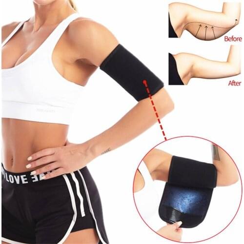 1 Pair Arm Trimmers for Women Sauna Sweat Arm Slimmer Shaper Bands Compression Sleeves Wraps Lose Arm Fat for Sports Workout