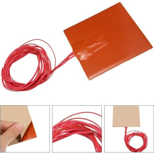 12V 50W Engine Oil Tank Silicone Heater Pad Fuel Tank Water Tank Rubber Warming Electric Heating Pads 10*10cm