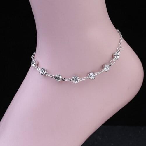 2019 Fashion Round Crystal Anklet For Women fashionable cute Color Boho Ankle Bracelet On Leg Foot Bracelets Bohemian Jewelry