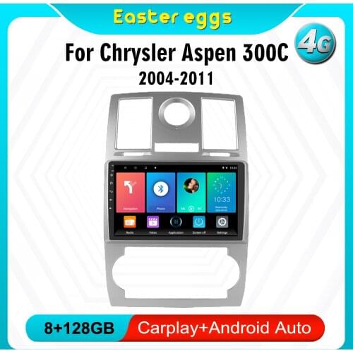 Eastereggs For Chrysler Aspen 300C 2004-2011 2.5D 9 Inch Android 2 Din Car Multimedia Video Audio Player FM BT GPS Navigation