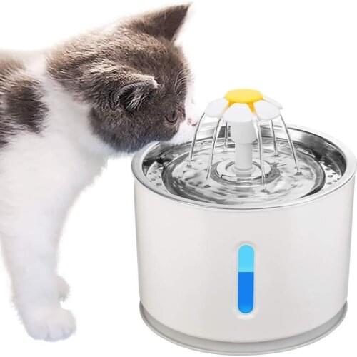 Automatic Cat Fountain Pet Drinking Water Dispenser Electric LED Dog Drinking Fountain Cat Feeder Drink Filter USB Powered