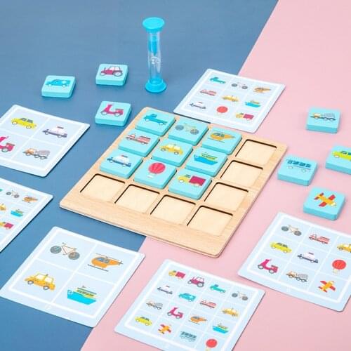 Children Puzzle Board Game Instant Photo Memory Chess Baby Brain Power Early Education Wooden Montessori Toys