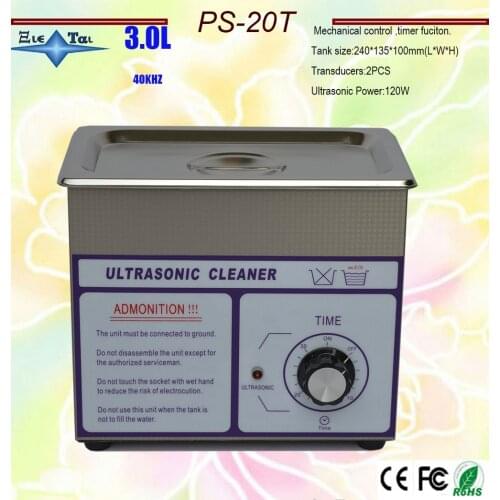 Globe AC110/220V ultrasonic cleaner 3L PS-20T 120W 40000 Hz Frequency PCB hardware lad equipment free basket