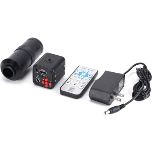 HAYEAR 16MP HDMI Digital Microscope Camera Mini 1080P HD Industrial Camera CCD 100X C-Mount Zoom Lens for PCB Repair Soldering