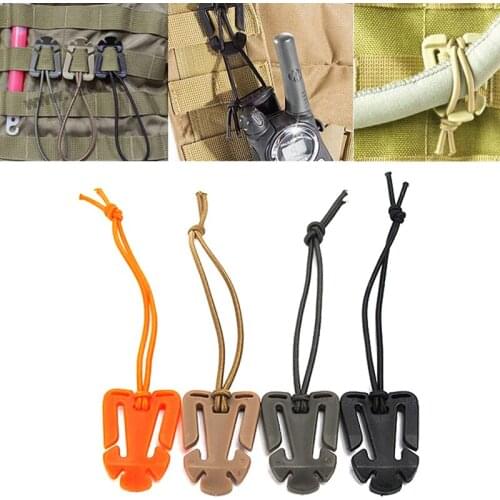 Nylon + ABS Buckle Molle Backpack Carabiner EDC Tool Elastic Rope Webbing Buckle Climbing Accessories HOT