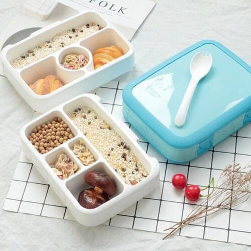 Microwave Lunch Box Portable Multiple Grids Bento Box for School Student Kids Children Dinnerware Food Storage Container