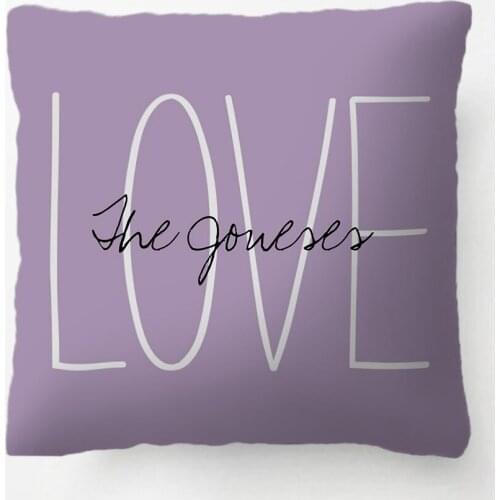 Love Custom Family Name Throw Pillow decorative Cushion Cover Pillow Case Customize Gift By Lvsure For Living Room Pillowcase