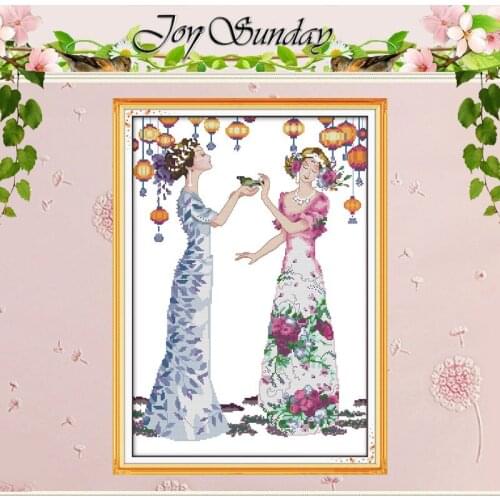 Manor PARTY Painting Counted Counted Cross Stitch 11CT printed 14CT Cross-Stitch Kit Handmade Home Decor Embroidery Needlework