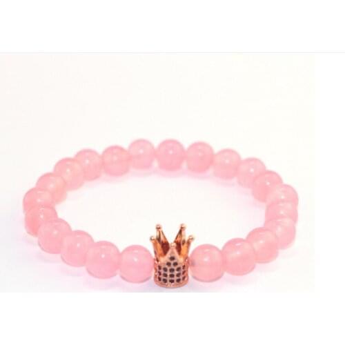 2018 Hot Trendy style Imperial Crown And Helmet Charm Bracelet For Men Or Women Black pink color Bracelet Jewelry Wholesale