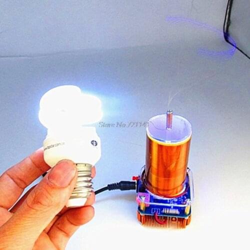 Mini Tesla Coil Plasma Speaker Electronics Assembly Kit Music Play Toy Model (Finished Product/Power Supply/Enclosure/Parts)