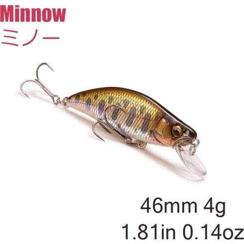New46mm 4g Mini Crankbait Wobbler Fishing Lure Artificial Carp Bass Crank Floating Hook Catfish Minnow Hard Bait Fishing Tackle