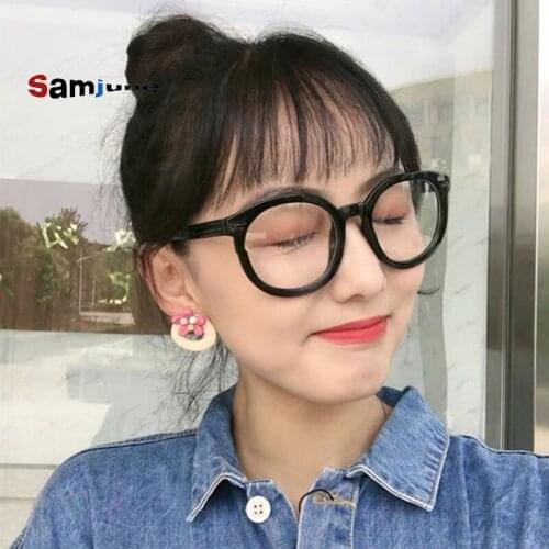 Samjune Glasses Frame Round Computer Eyeglasses Arrow Rivet Eye glasses Frames For Men Women Candy Color Optical Glasses Frame