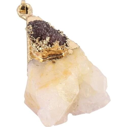 Irregular Nature Stone Pendant DIY Necklace Bracelet Girl Gift