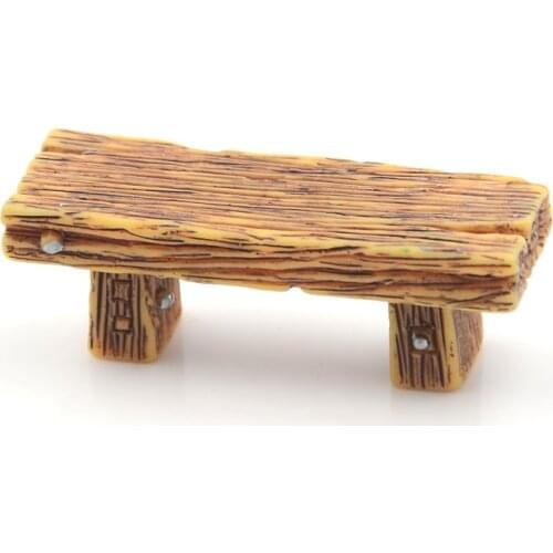 Benches Miniature Ornaments Fairy Garden Bonsai Decor Dollhouse Accessory Chair Stool Fairy Garden Miniatures Decor 3Pcs