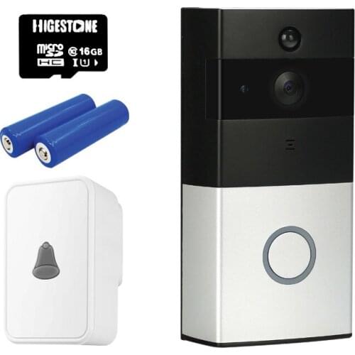 Higestone WiFi Smart Ring Video Doorbell IP Camera Two Way Audio Wireless Mobile APP Control iOS Android Battery Powered 1080P