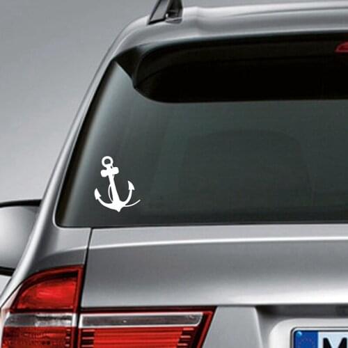 4.25" x 3.5" Nautical Anchor vinyl car decal sticker - Windshield decal - Tattoo decal - Nautical Anchor