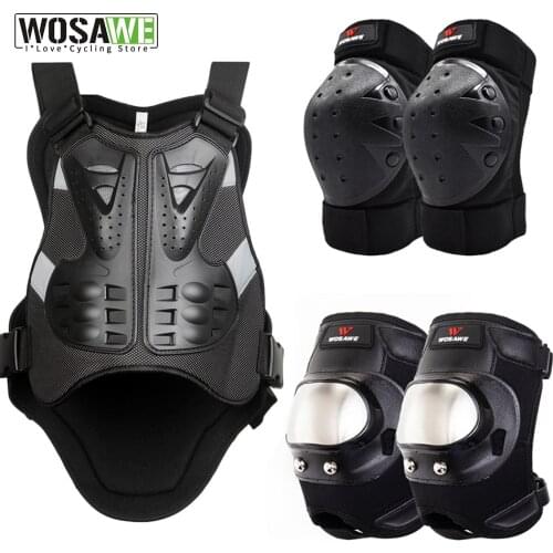 WOSAWE Removable Elbow Knee Pads Protectiv Gear Snowboard Skiing Skating Impact Protective Hip Padded Shorts Armor Jacket
